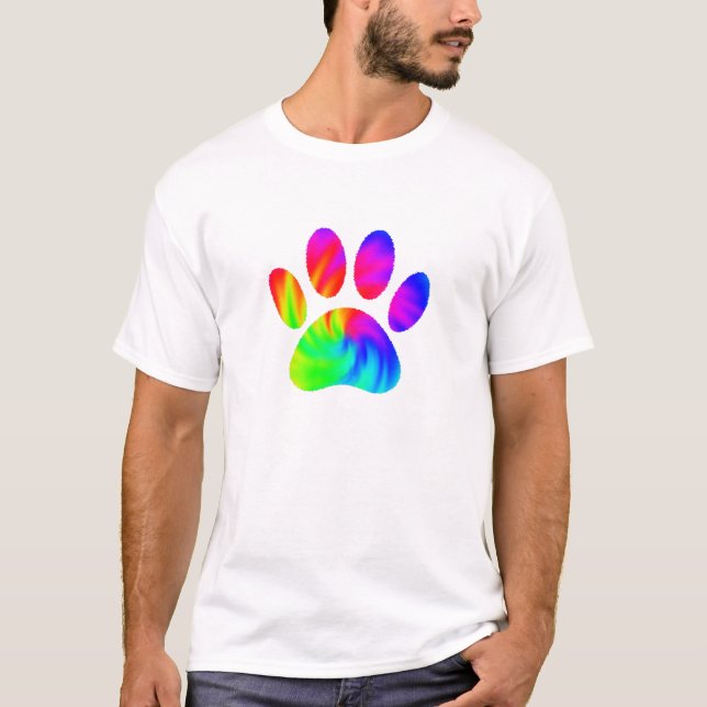 Camiseta Gráfico de impresión de pastas de perro con tinta  (Anverso)
