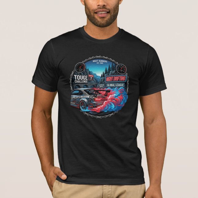 Camiseta Gráfico de insignia JDM del desafío Touge de condu (Anverso)