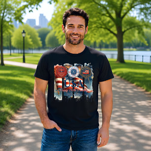 Camiseta Gráfico de insignia patriótica del 250 aniversario