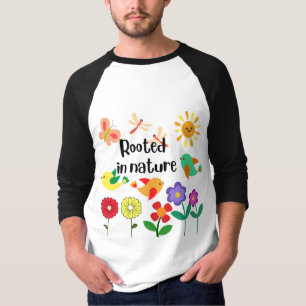Camiseta Gráfico de inspiración ecológica "arraigado en la