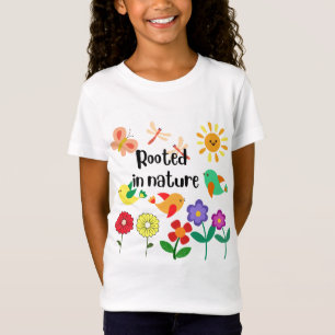 Camiseta Gráfico de inspiración ecológica "arraigado en la