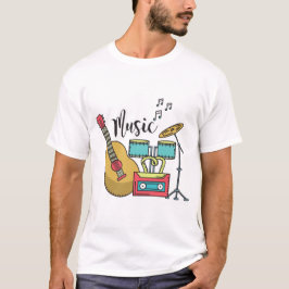 Camiseta Gráfico de instrumentos de música Personalizado co