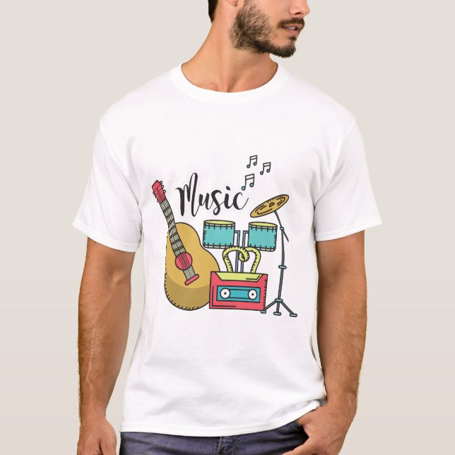 Camiseta Gráfico de instrumentos de música Personalizado co (Anverso)