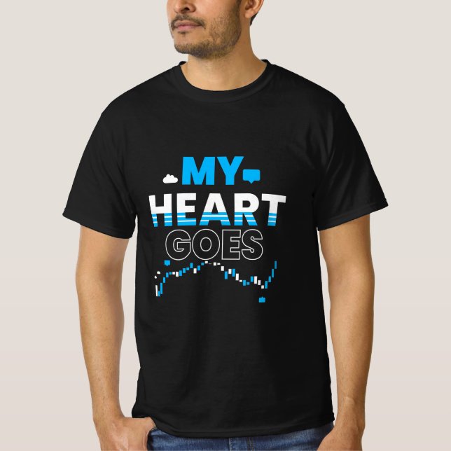 Camiseta Gráfico de Inversor My Heart Goes (Anverso)