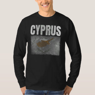 Camiseta Gráfico De La Bandera De Chipre En Problemas Para 