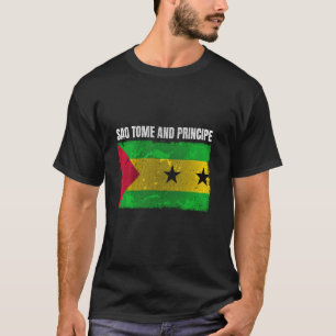 Camiseta Gráfico De La Bandera De Santo Tomé Y Príncipe En