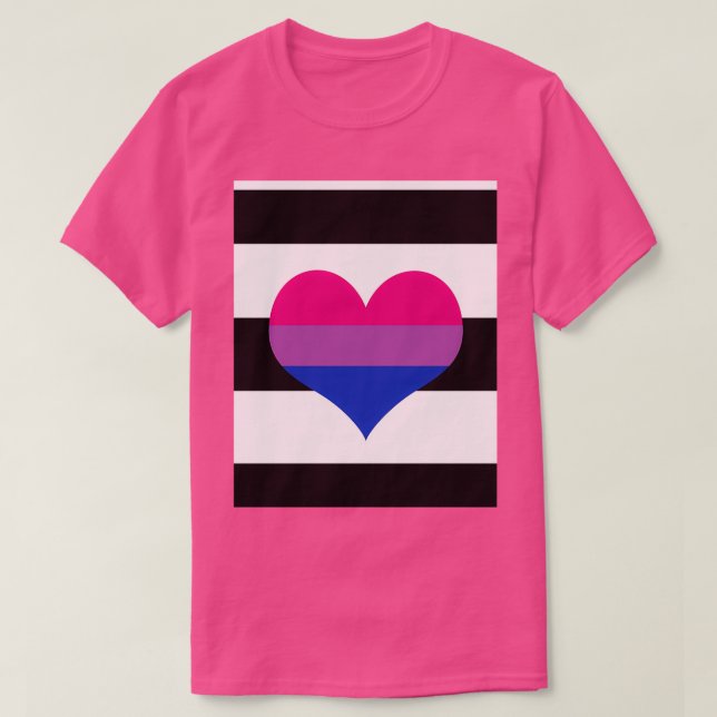 Camiseta Gráfico de la bandera del orgullo biromántico hete (Diseño del anverso)