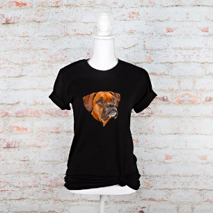 Camiseta Gráfico de la cara del perro de Boxer