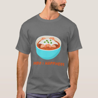Camiseta Gráfico de la cita de la comida de la felicidad
