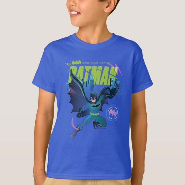 Camiseta Gráfico de la ciudad de Batman "Own Your Power" (Anverso)