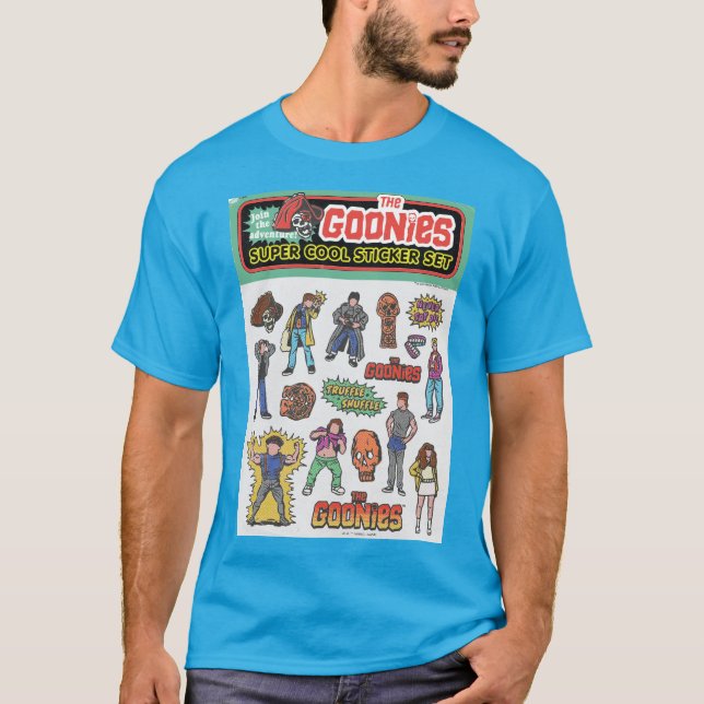 Camiseta Gráfico de la hoja de Pegatinas retro de Goonies (Anverso)