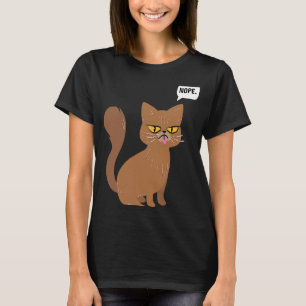 Camiseta Gráfico de la instrucción Cat Nope