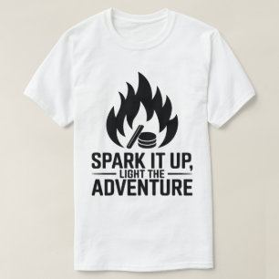 Camiseta Gráfico de la llama de la leña al aire libre Adven