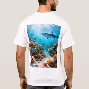 Camiseta Gráfico de la majestuosa cresta de tiburón y arrec