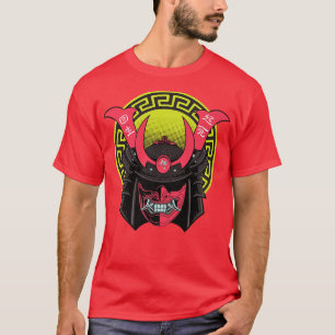 Camiseta Gráfico de la máscara de guerrero de Samurai (2)