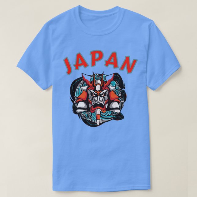 Camiseta Gráfico de la máscara de Samurai de Japón (2) (Diseño del anverso)