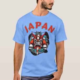 Camiseta Gráfico de la máscara de Samurai de Japón (2)