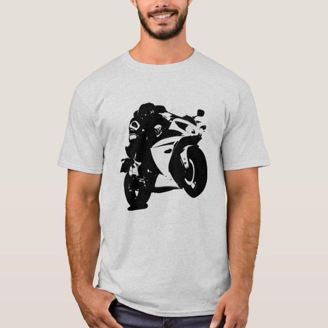 Camiseta Gráfico de la motocicleta del Superbike (Anverso)