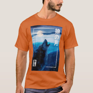 Camiseta Gráfico de la noche de la luna del lobo salvaje ja