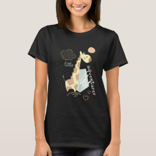 Camiseta Gráfico de la pequeña aventurera Giraffe