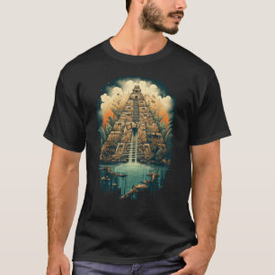 Camiseta Gráfico de la pirámide del templo de la selva míst