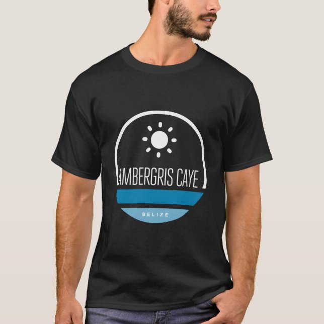 Camiseta Gráfico de la playa Ambergris Caye Belize (Anverso)