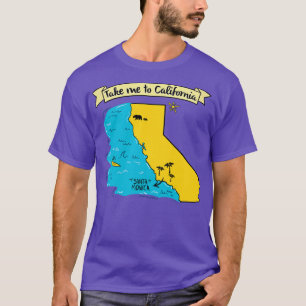 Camiseta Gráfico de la playa de Take Me to California Santa