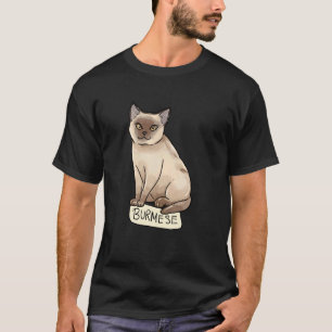 Camiseta Gráfico de la raza de gato birmano Aidadaism de Th