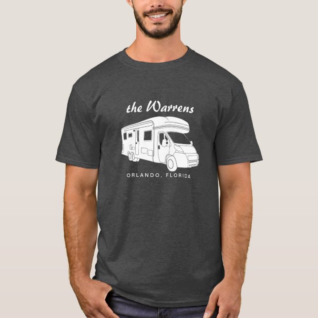 Camiseta Gráfico de la silueta de la clase C Motorhome (Anverso)