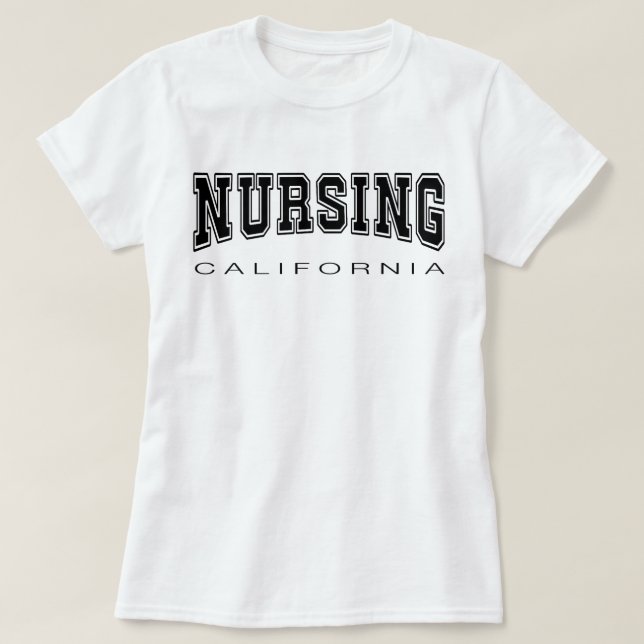 Camiseta gráfico de la universidad negra de enfermería CALI (Diseño del anverso)