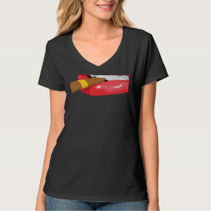 Camiseta Gráfico de labios encendidos fumando puro cubano