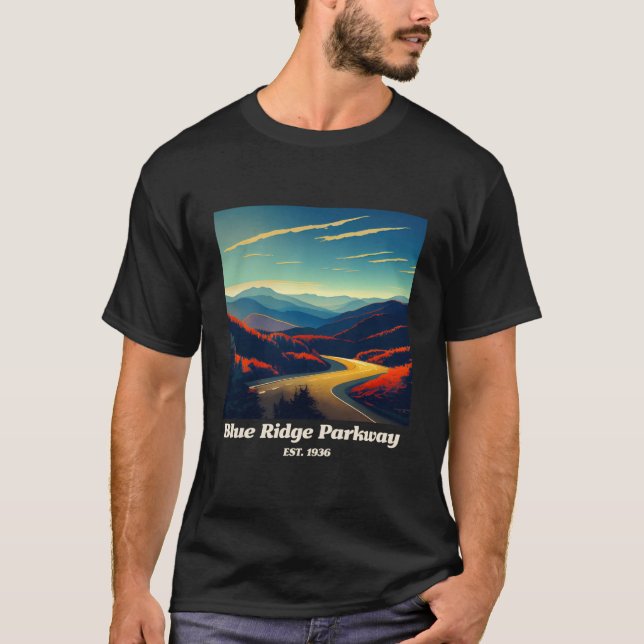 Camiseta Gráfico de las montañas Blue Ridge (Anverso)