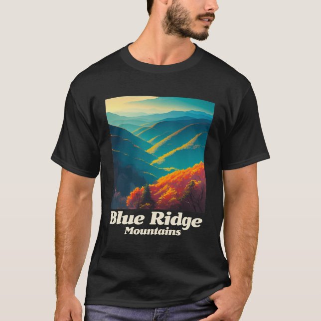 Camiseta Gráfico de las montañas Blue Ridge (Anverso)