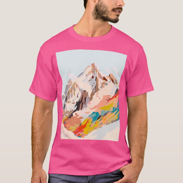 Camiseta Gráfico de las montañas de vidrio (Anverso)
