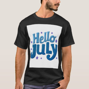 Camiseta Gráfico de Letra de Verano Azul para Camisetas,