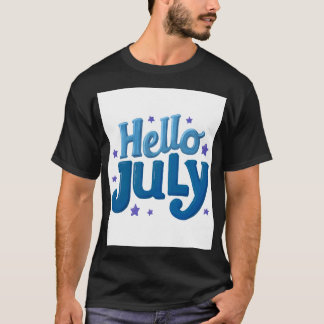 Camiseta Gráfico de Letra de Verano Azul para Camisetas,