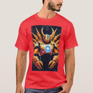 Camiseta Gráfico de luchador blindado Techno Grid