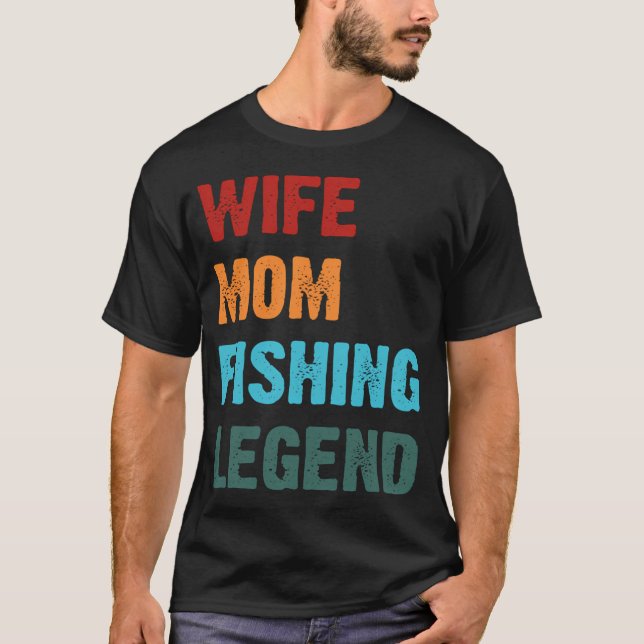 Camiseta Gráfico de Mamá Pescando (Anverso)