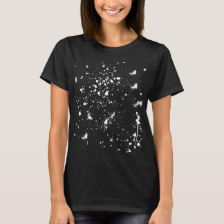 Camiseta Gráfico de mancha de pintura blanca Salpicadura de