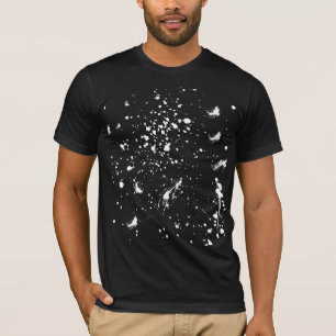 Camiseta Gráfico de mancha de pintura blanca Salpicadura de