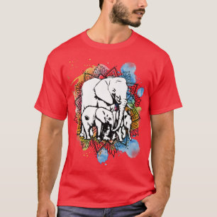 Camiseta Gráfico de Mandala para animales salvajes de la fa