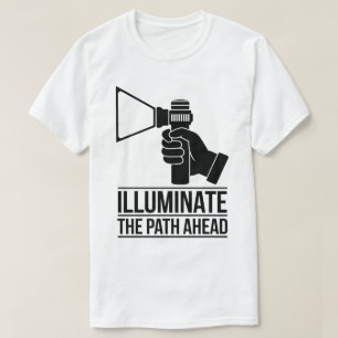 Camiseta Gráfico de mano de linterna negrita - Texto motiva