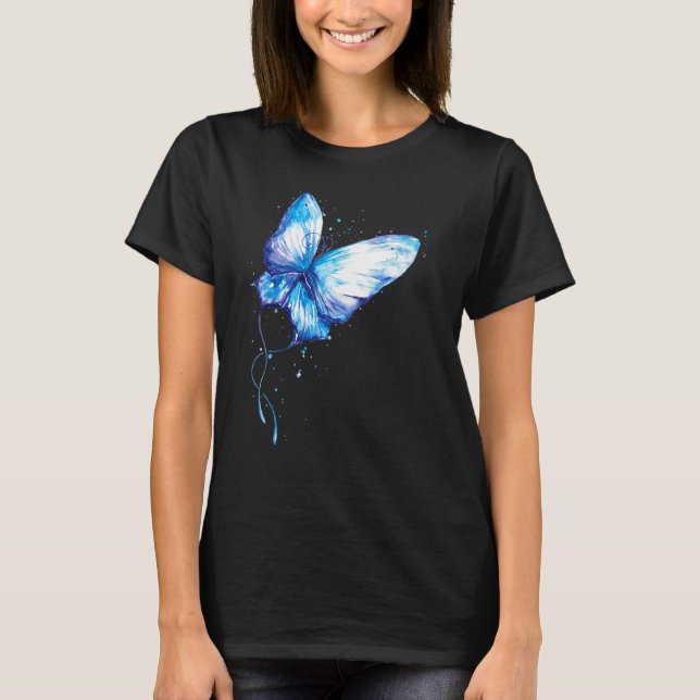 Camiseta Gráfico de mariposa acuarela Impresión Hermosa (Anverso)