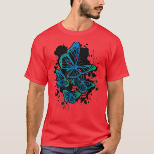 Camiseta Gráfico de mariposas góticas Guay Grunge Fairycore