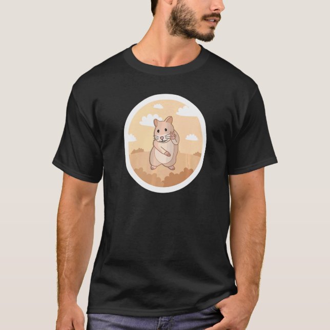 Camiseta Gráfico de Mascota de animales de Hamster de Paz (Anverso)