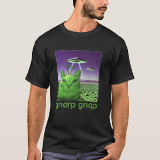 Camiseta Gráfico de meme de gato alienígena divertido