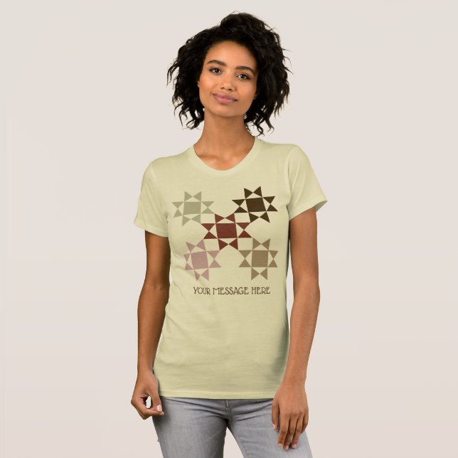 Camiseta Gráfico de mensajes de Amish Quilt Personalizado (Anverso completo)