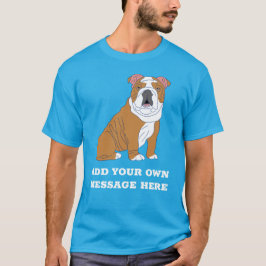Camiseta Gráfico de mensajes de Personalizado de Bulldog en