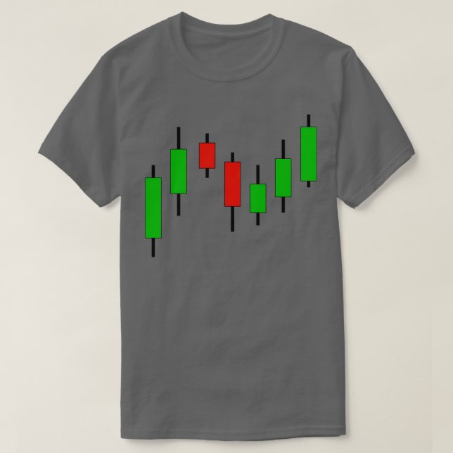 Camiseta Gráfico de mercado de valores de Candlestick (Diseño del anverso)