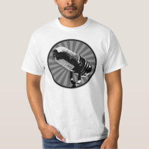 Camiseta Gráfico de micrófono retro